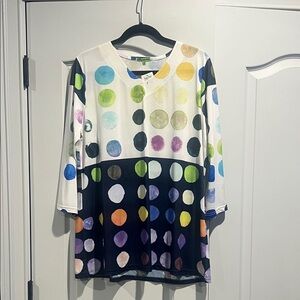 Multicolor Polka Dot Women's Tunic